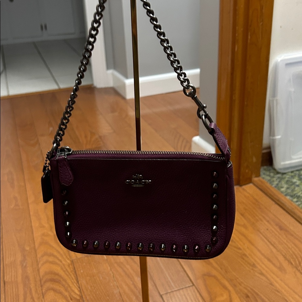 Coach 2019 Nolita Plum Studded Leather Bag in EUC - Picture 1 of 8